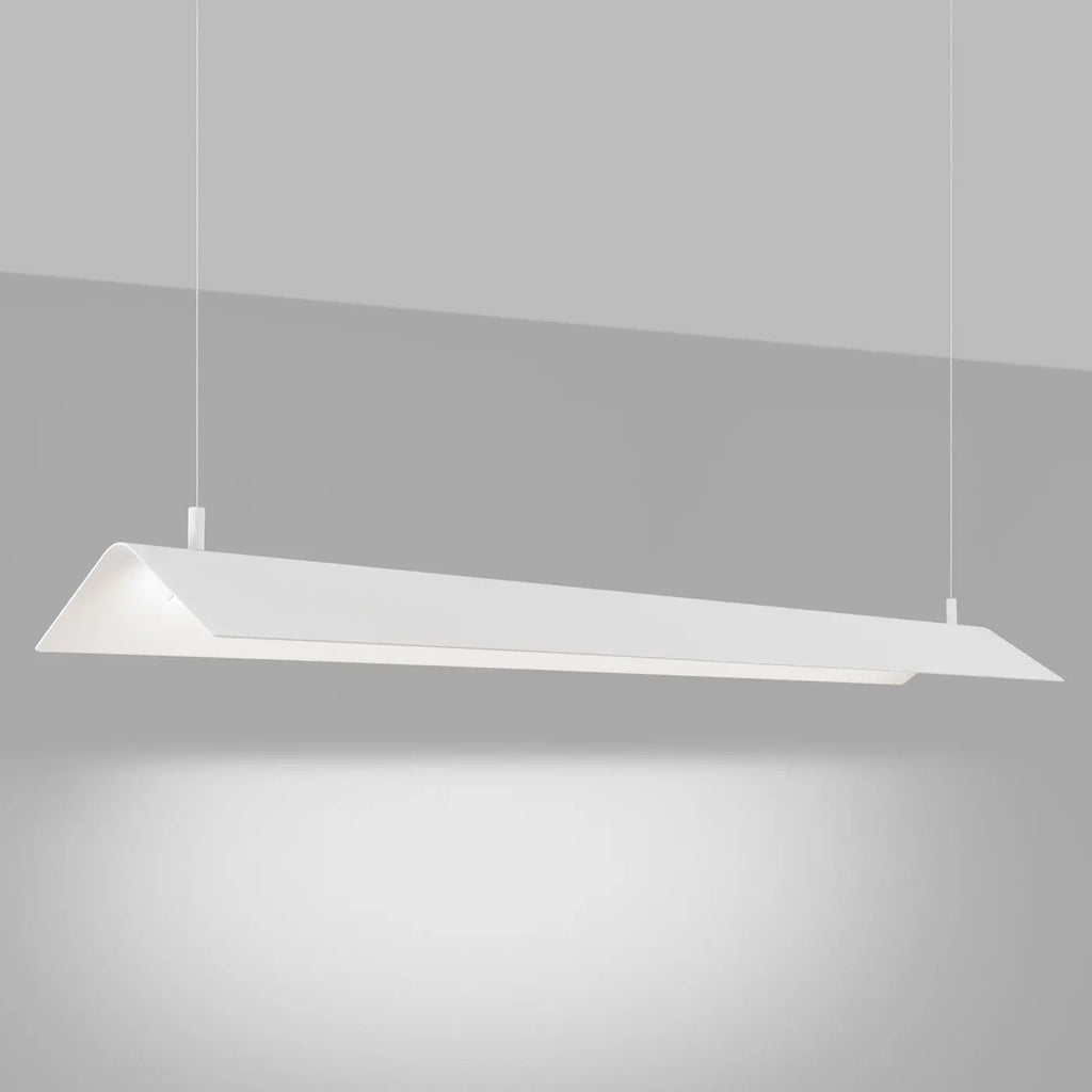 Suspension linéaire LED en tôle d'acier pliée, 24 W, 150 cm