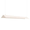 Suspension linéaire LED en tôle d'acier pliée, 24 W, 150 cm, beige