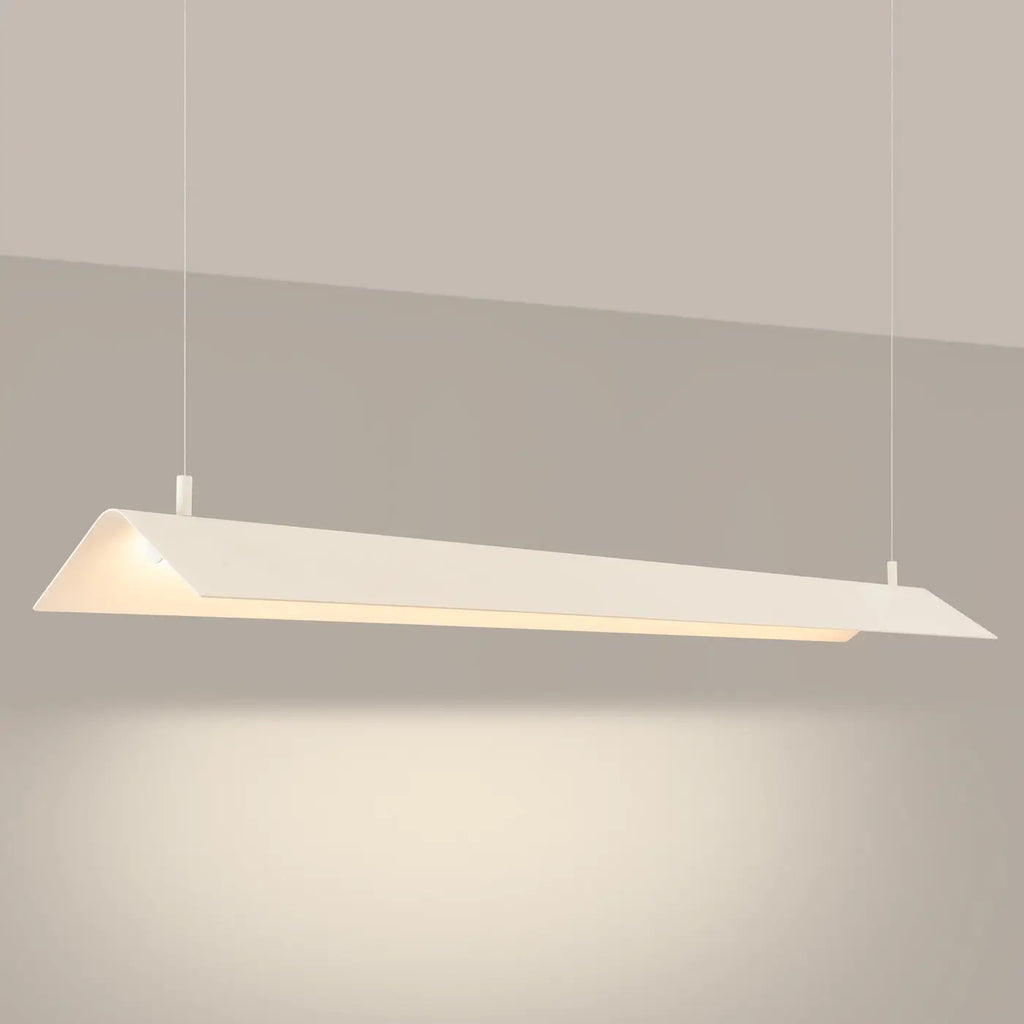 Suspension linéaire LED en tôle d'acier pliée, 24 W, 150 cm
