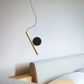 Suspension LED cylindrique minimaliste, noir, blanc ou doré, doré