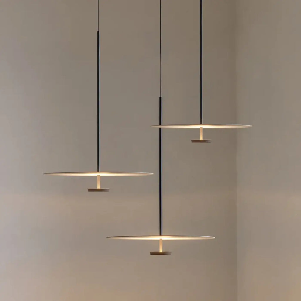 Suspension LED en disque minimaliste, tailles S ou M
