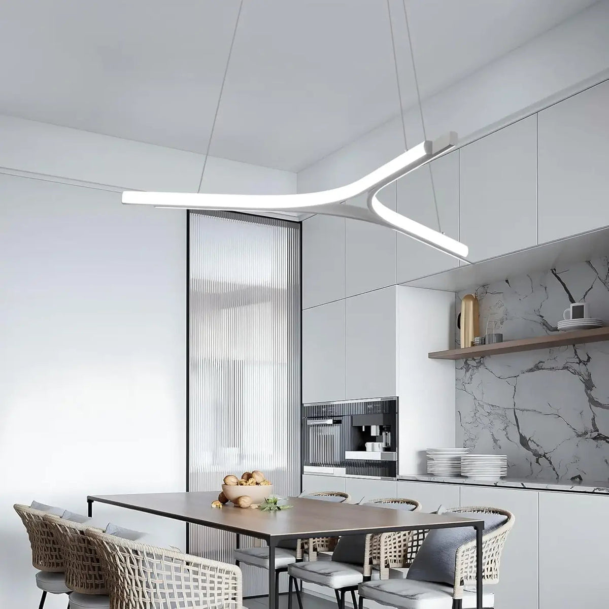 Suspension LED en forme de Y, pour table à manger ou salon