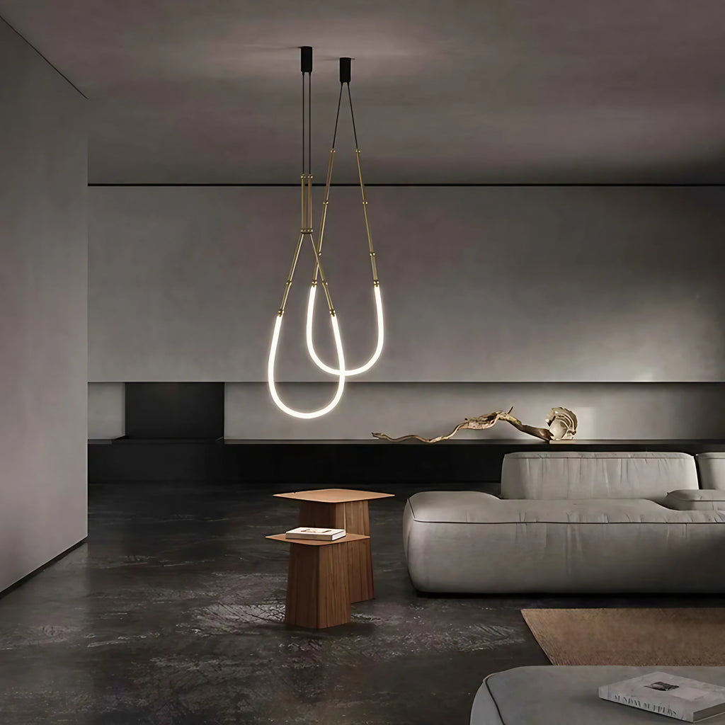 Suspension LED à câbles lumineux, trois modèles au choix