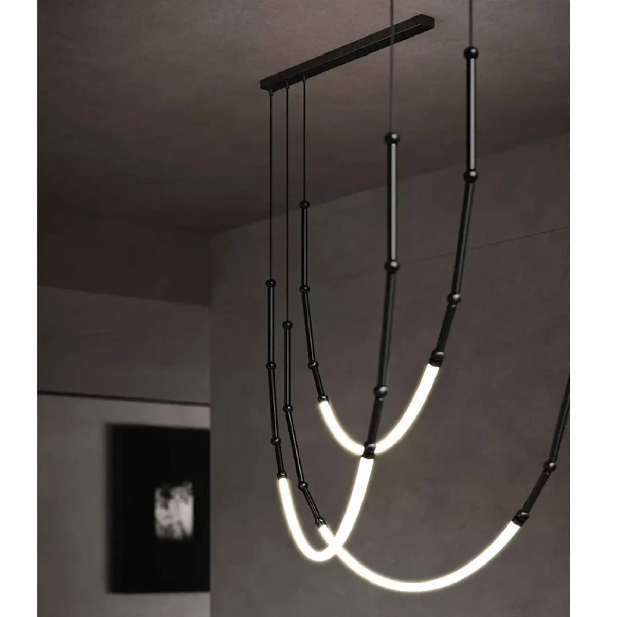 Suspension LED à câbles lumineux, trois modèles au choix