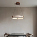 Suspension LED pierre jaune et verre opalin, tailles S, M ou L