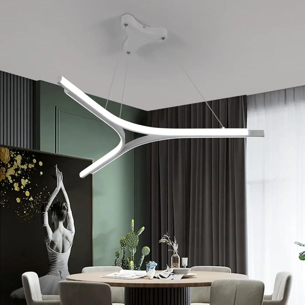 Suspension LED en forme de Y, pour table à manger ou salon