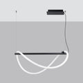 Suspension LED en boucle libre, aluminium noir, teinte réglable