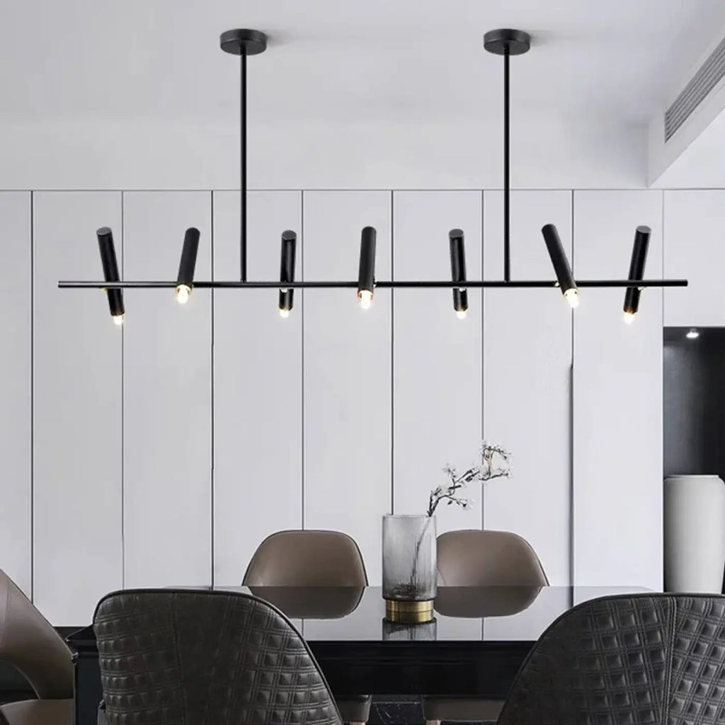 Suspension LED noire minimaliste, tailles S et M