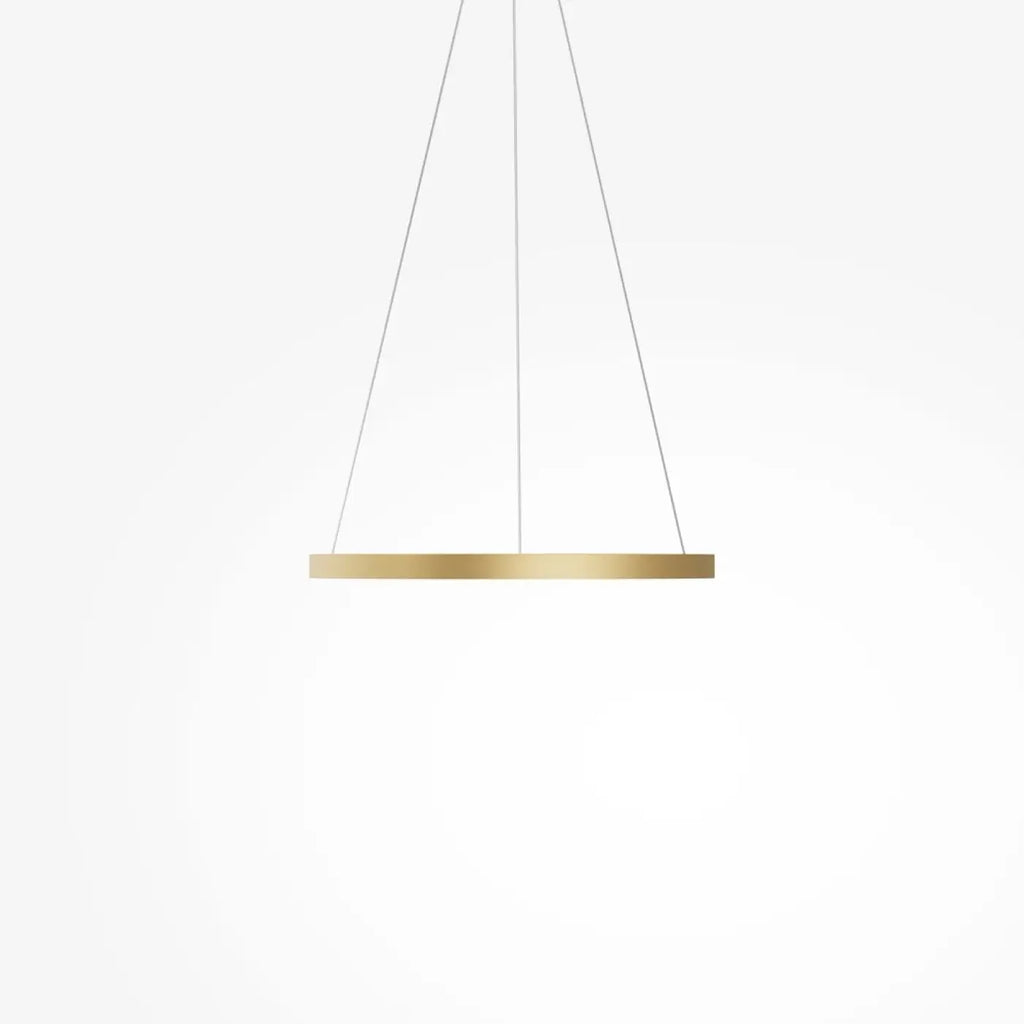Suspension LED cercle lumineux, 60 ou 80 cm, noir ou doré