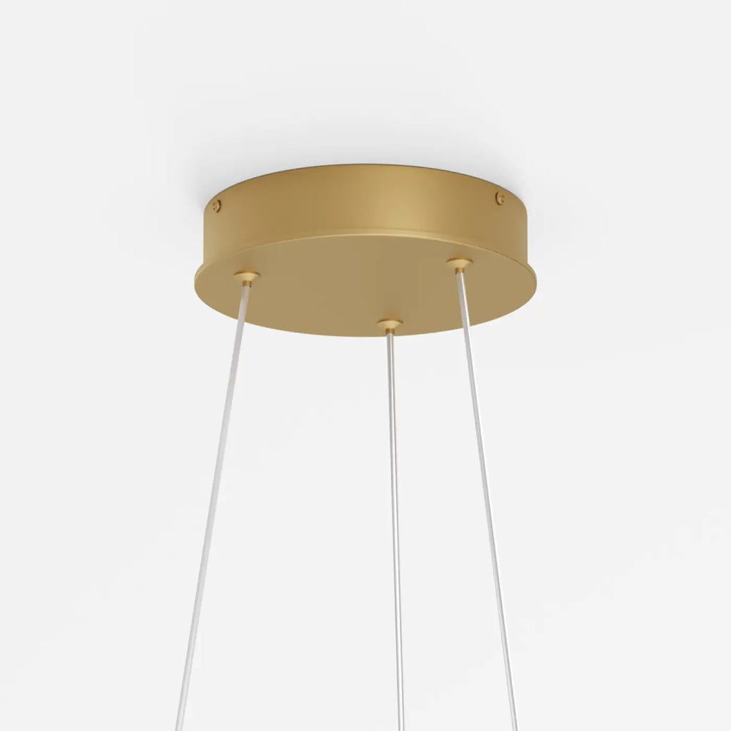 Suspension LED cercle lumineux, 60 ou 80 cm, noir ou doré