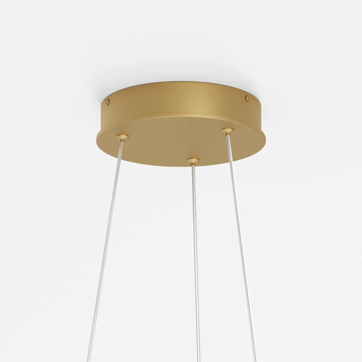Suspension LED cercle lumineux, 60 ou 80 cm, noir ou doré