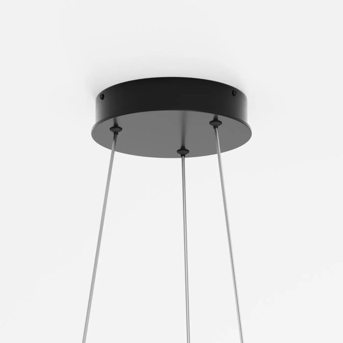 Suspension LED cercle lumineux, 60 ou 80 cm, noir ou doré
