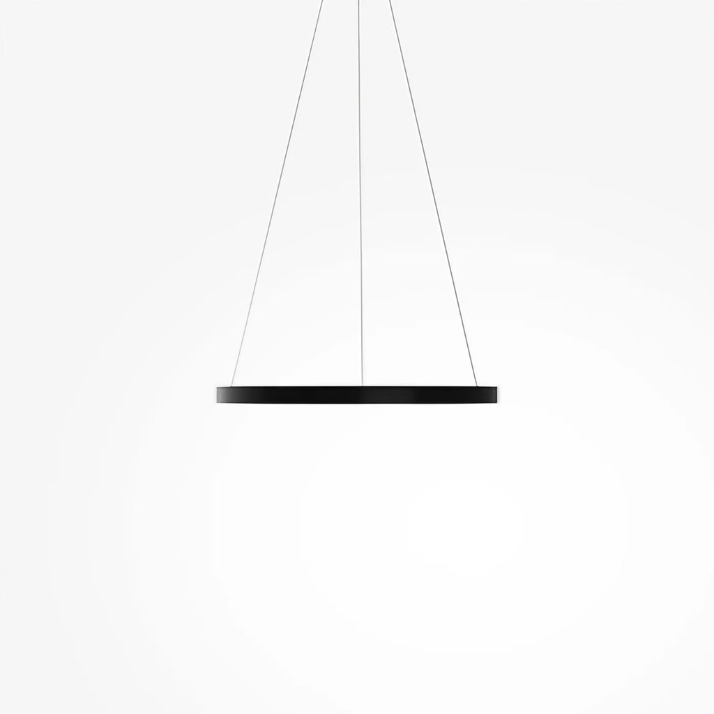 Suspension LED cercle lumineux, 60 ou 80 cm, noir ou doré