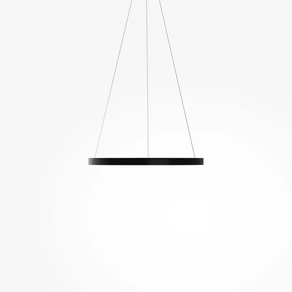 Suspension LED cercle lumineux, 60 ou 80 cm, noir ou doré