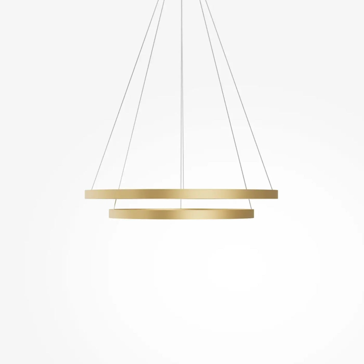 Suspension LED à deux anneaux de 80 cm, noir ou doré