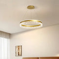 Suspension ronde LED à cristaux, doré, blanc ou noir, doré
