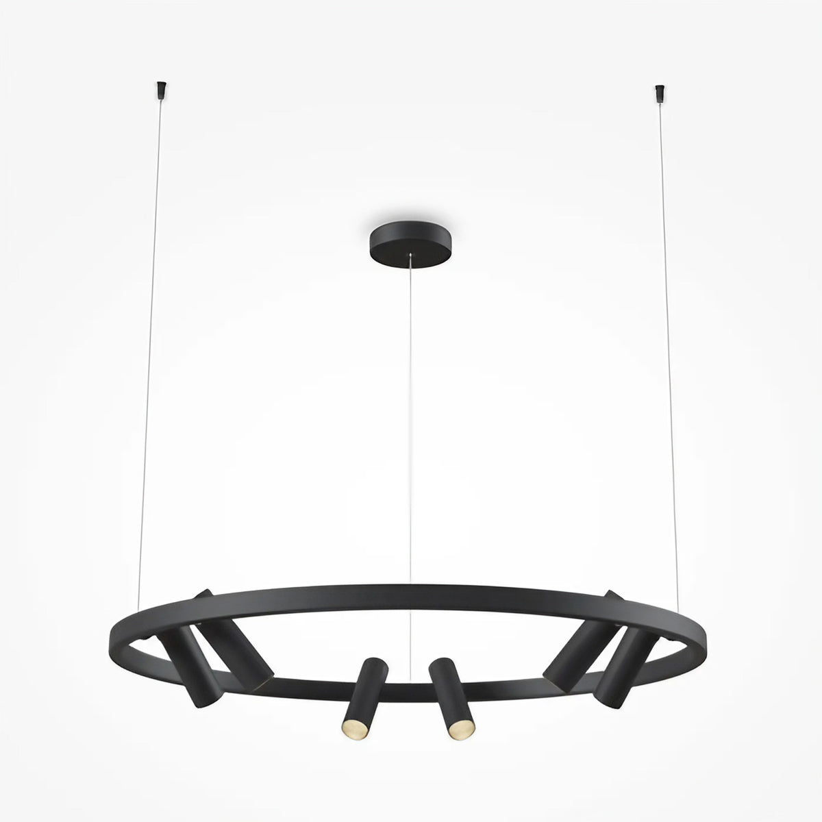 Suspension LED grand cercle de 98 cm avec spot orientable