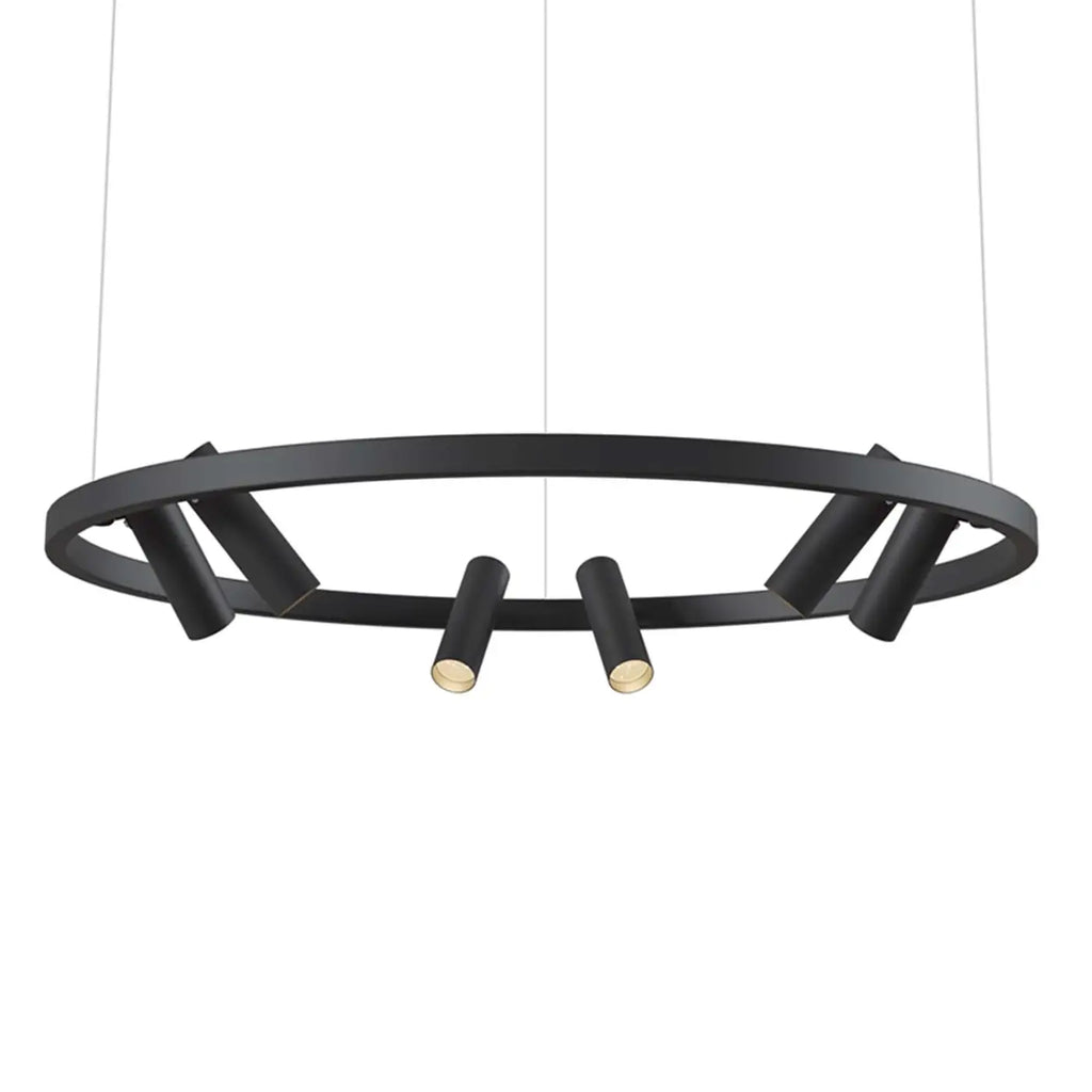 Suspension LED grand cercle de 98 cm avec spot orientable