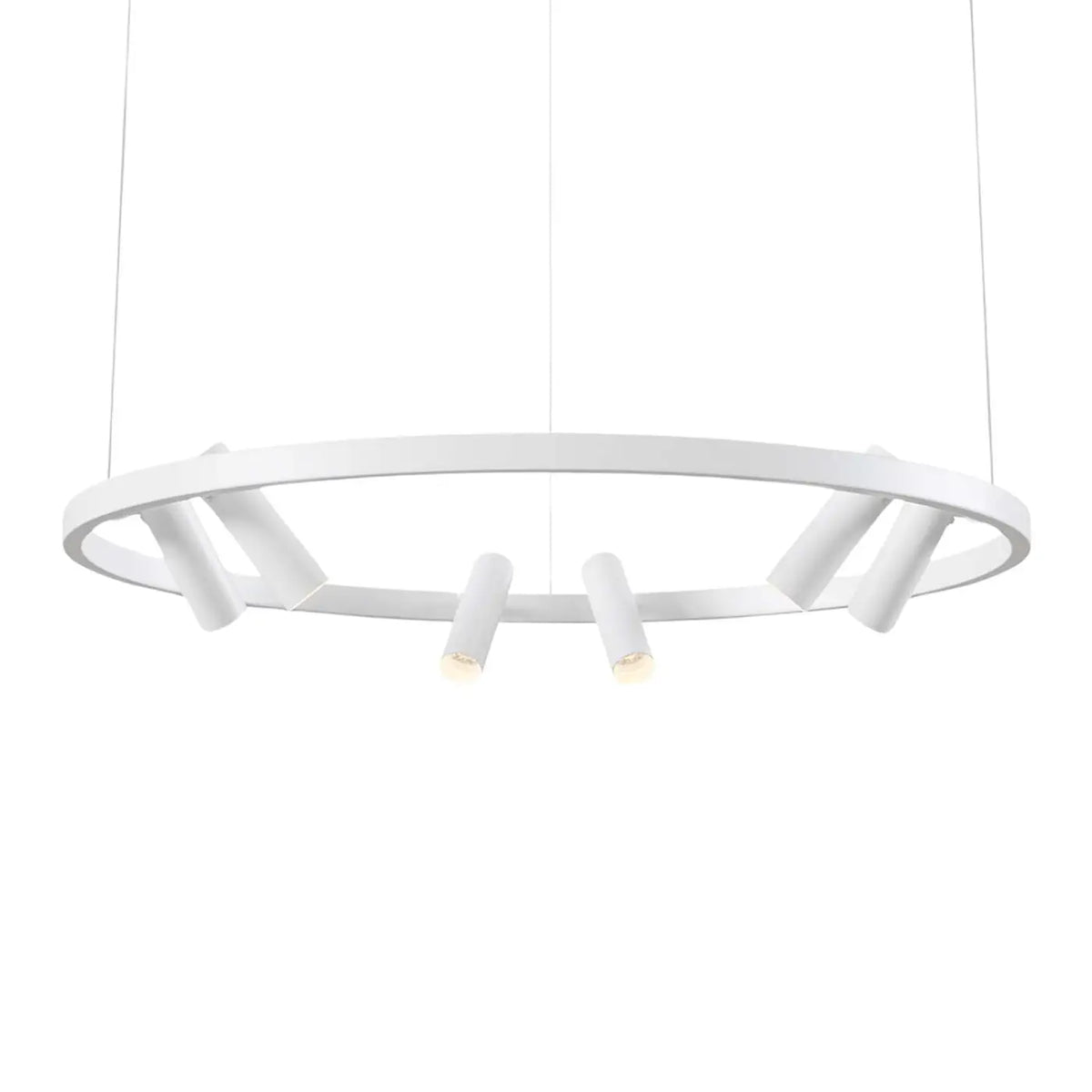 Suspension LED grand cercle de 98 cm avec spot orientable