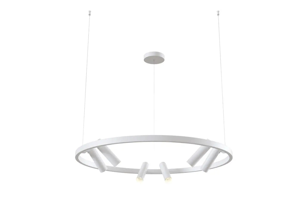 Suspension LED grand cercle de 98 cm avec spot orientable