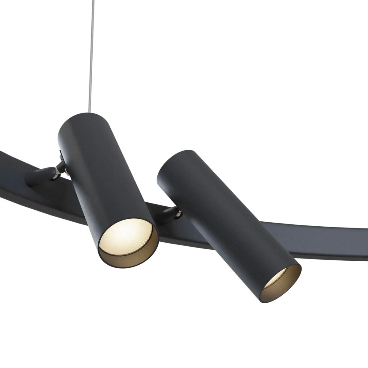 Suspension LED grand cercle de 98 cm avec spot orientable