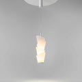 Suspension LED cylindre en verre opalin blanc de 60 cm