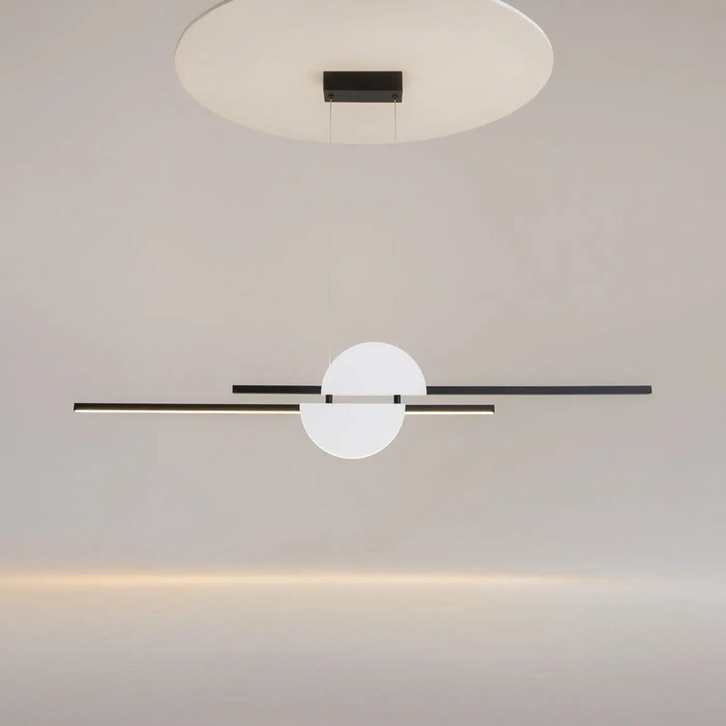 Suspension LED linéaire de 110 cm, dorée ou blanche, 4000 K