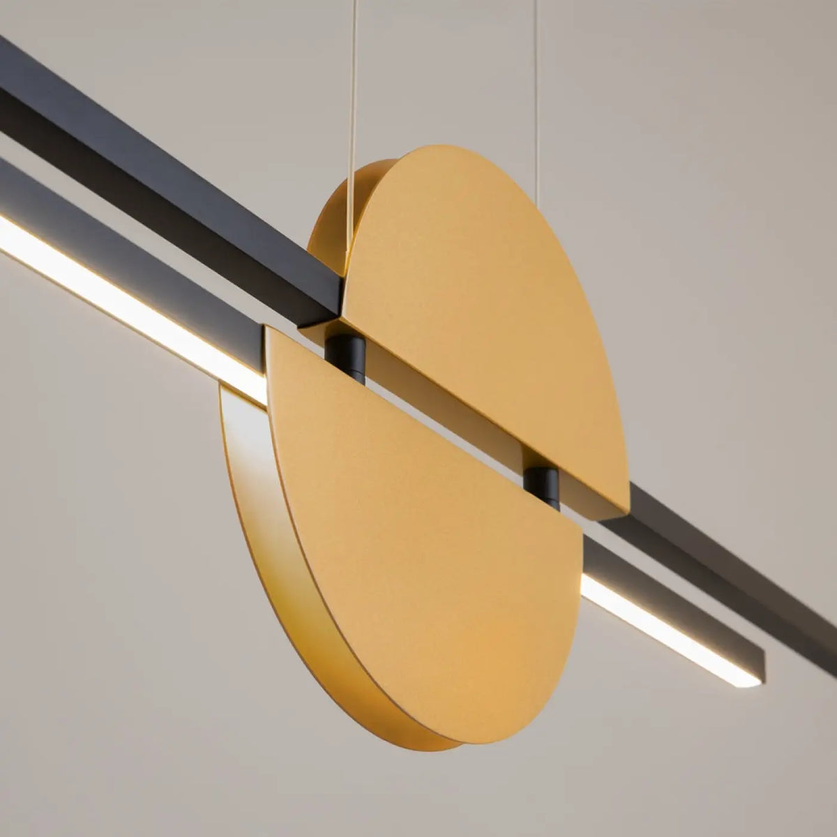 Suspension LED linéaire de 110 cm, dorée ou blanche, 4000 K