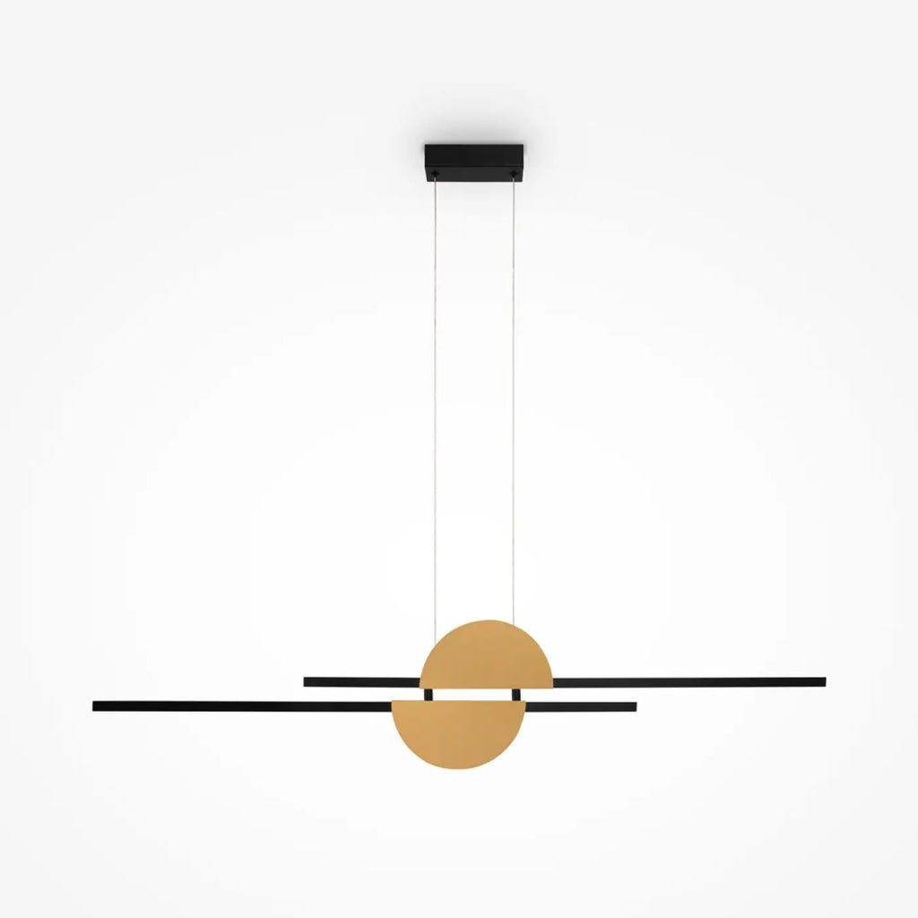 Suspension LED linéaire de 110 cm, dorée ou blanche, 4000 K
