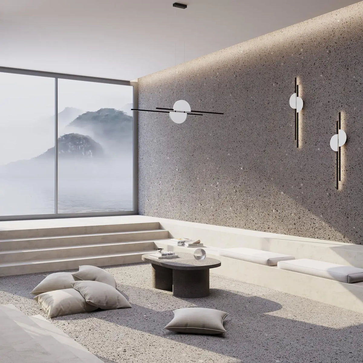 Suspension LED linéaire de 110 cm, dorée ou blanche, 4000 K