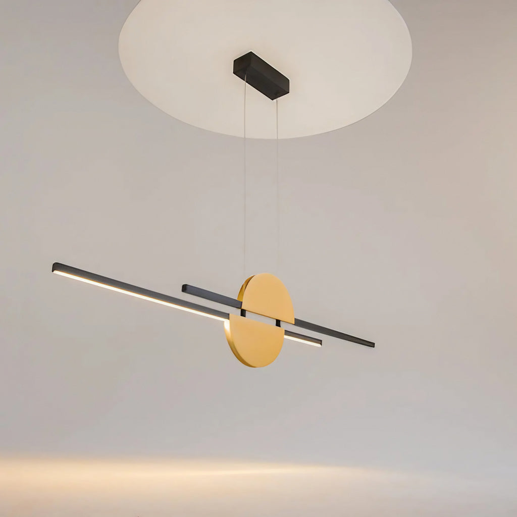 Suspension LED linéaire de 110 cm, dorée ou blanche, 4000 K, doré