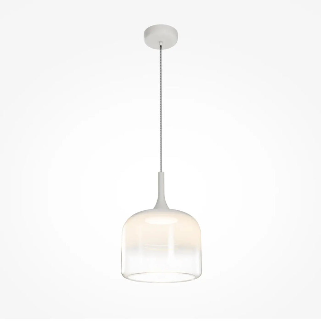 Suspension LED globe en verre de 26 cm, gris fumé, blanc ou doré