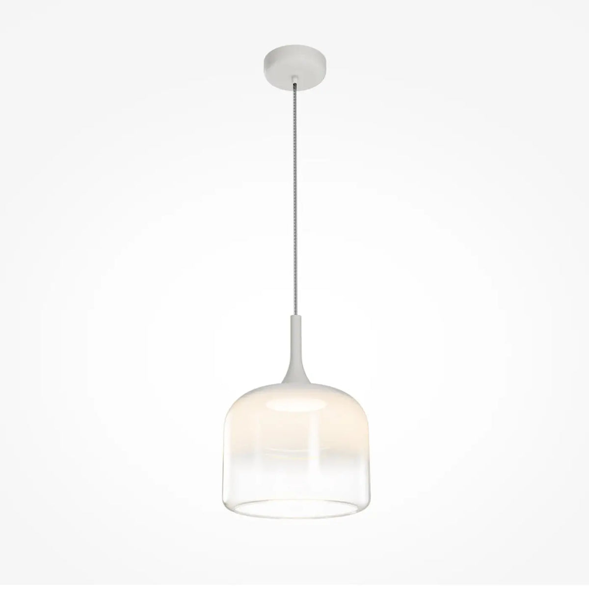 Suspension LED globe en verre de 26 cm, gris fumé, blanc ou doré