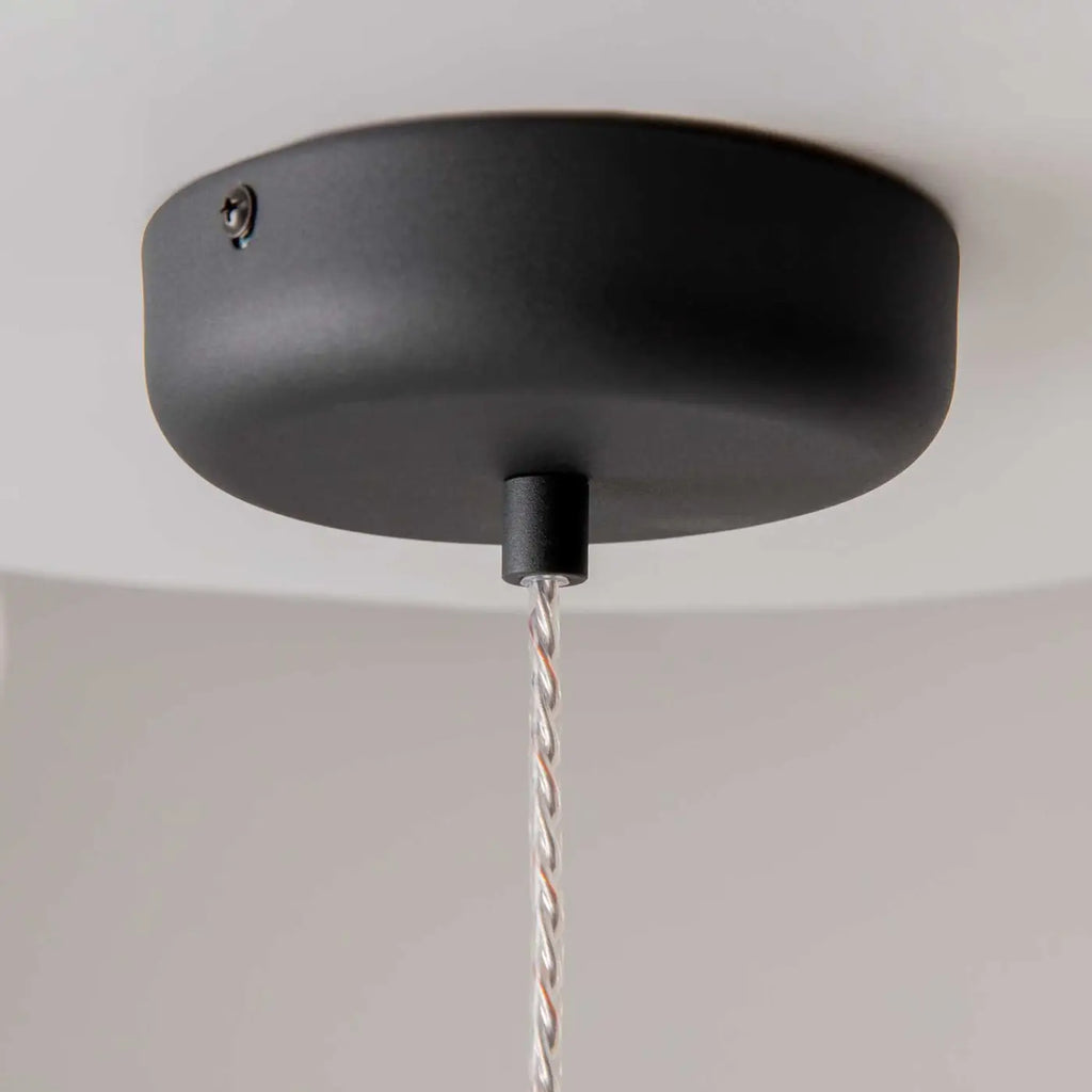 Suspension LED globe en verre de 26 cm, gris fumé, blanc ou doré
