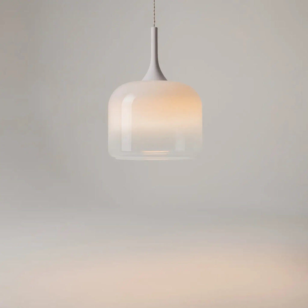 Suspension LED globe en verre de 26 cm, gris fumé, blanc ou doré