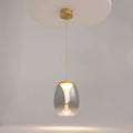 Suspension LED globe en verre fumé ou transparent, 20 cm, gris