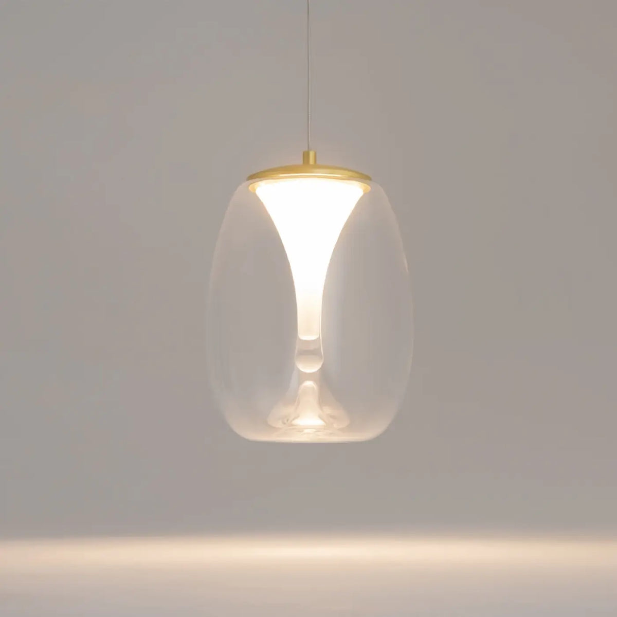 Suspension LED globe en verre fumé ou transparent, 20 cm