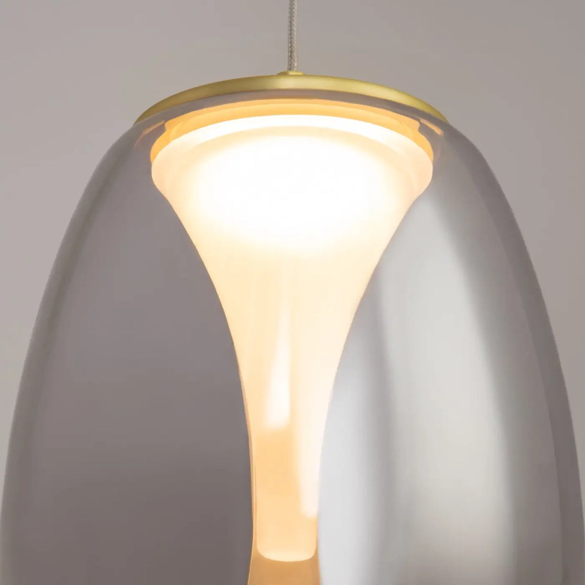 Suspension LED globe en verre fumé ou transparent, 20 cm