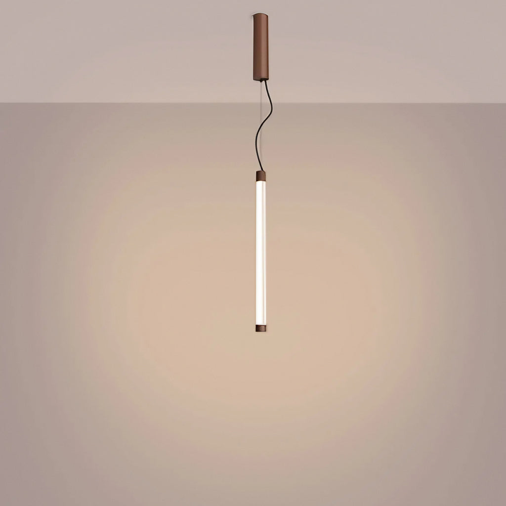Suspension tube lumineux vertical, embout coloré, 50, 75 ou 100 cm