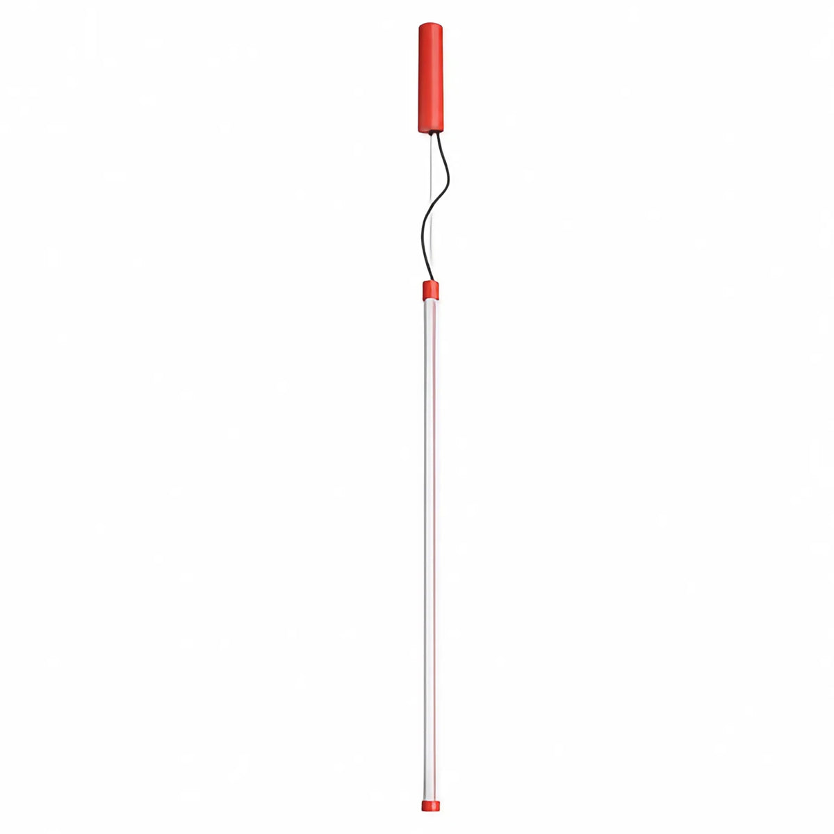 Suspension tube lumineux vertical, embout coloré, 50, 75 ou 100 cm, rouge