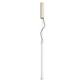 Suspension tube lumineux vertical, embout coloré, 50, 75 ou 100 cm, beige
