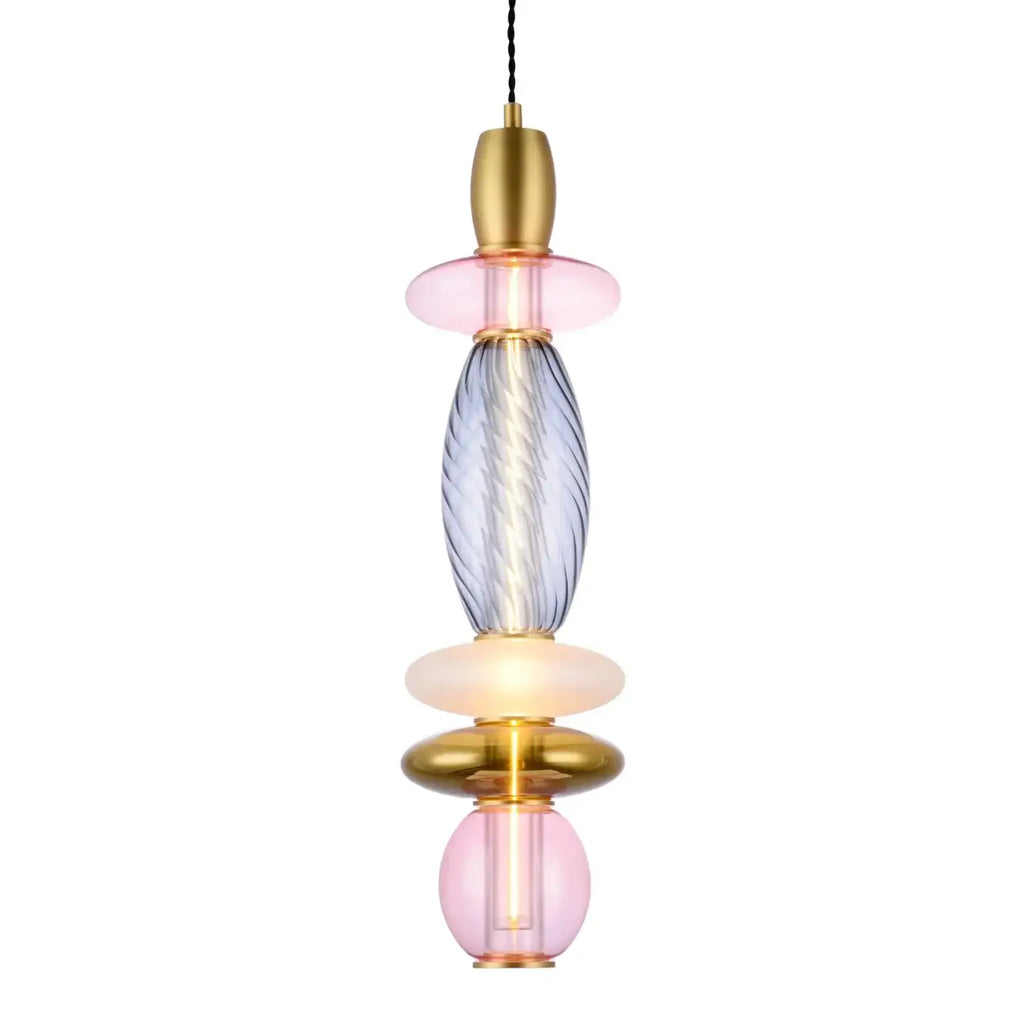 Suspension verticale à verrines en verre soufflé, 40 ou 55 cm
