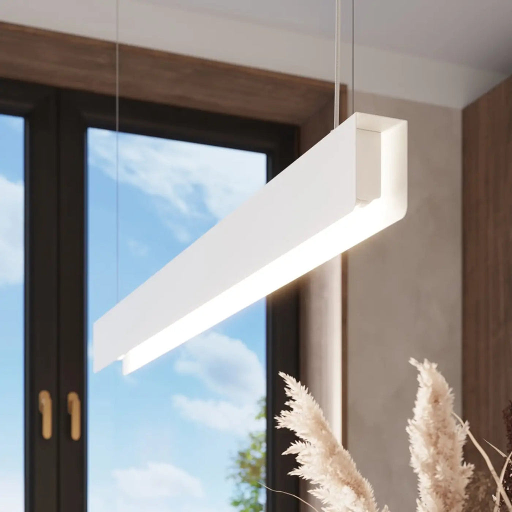 Suspension linéaire en acier de 100 cm, blanc, noir ou doré