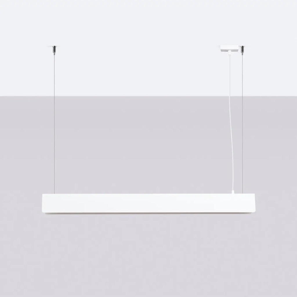 Suspension linéaire en acier de 100 cm, blanc, noir ou doré, blanc