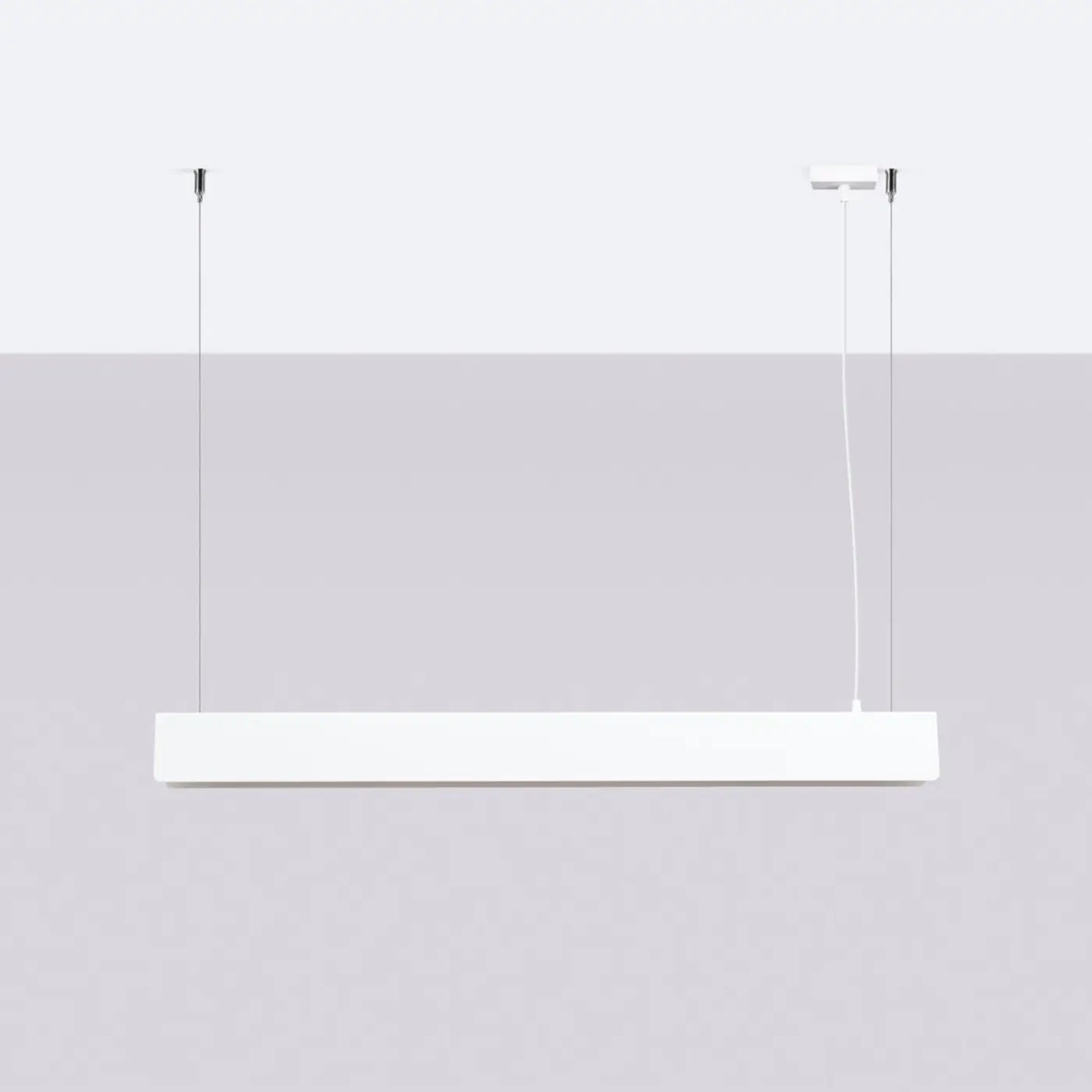 Suspension linéaire en acier de 100 cm, blanc, noir ou doré, blanc