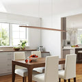 Suspension linéaire en bois pour table à manger, 5 tailles