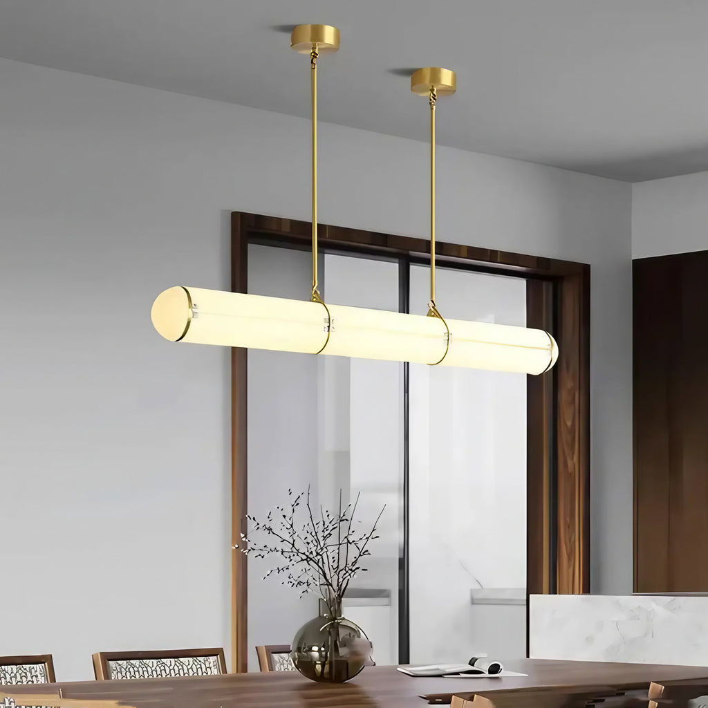 Suspension LED linéaire minimaliste, doré ou noir, S ou M, doré