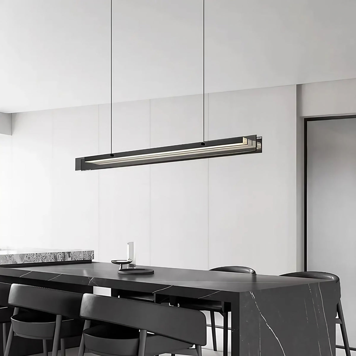 Suspension linéaire minimaliste à LED, tailles S, M et L