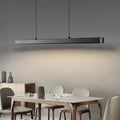 Suspension linéaire minimaliste pour table à manger, 4 tailles, noir