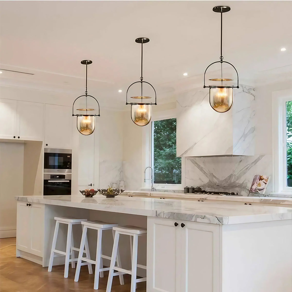 Suspension lanterne au style ancien, blanc chaud ou froid